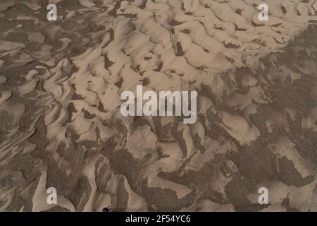 Rippled golden brown desert sand Texture, background from Sossusvlei Stock Photo