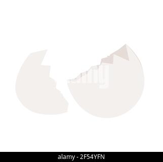 Broken egg simple icon. Vector Illustration EPS10 Stock Vector