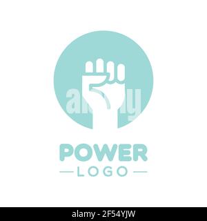 Fist up. Power concept. Vector illustration, flat design Stock Vector