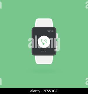 Smart watch isolated. Phone icon. Vector illustration, flat design Stock Vector