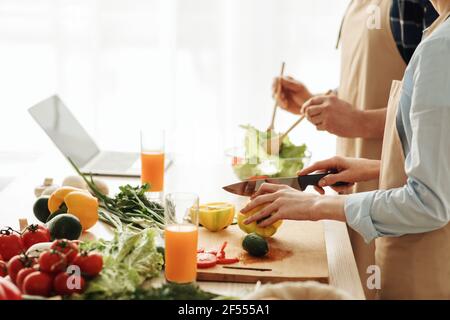Healthy eating and vegetarianism in senior age Stock Photo