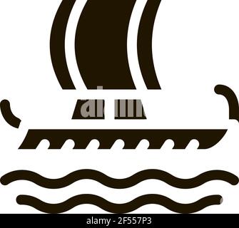 greek merchant ship icon vector outline illustration Stock Vector Image ...