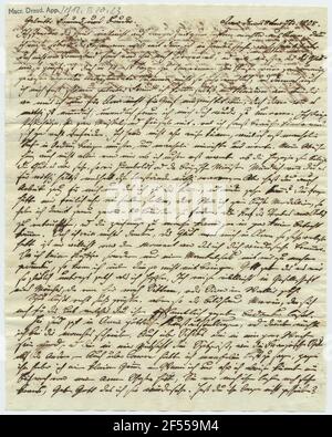 Letter from Friedrich Teck to August Wilhelm Schlegel, front Stock Photo