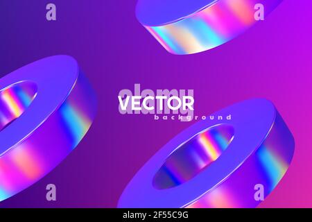 3d render primitives background. Stock Vector