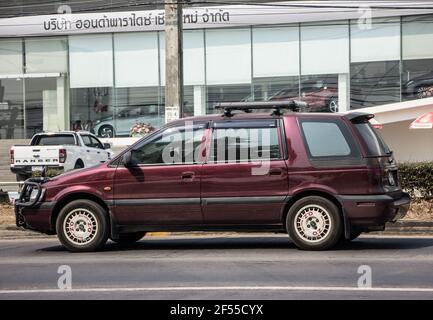 Chiangmai, Thailand - March  2 2021: Private Mitsubishi Space Runner Van Car. On road no.1001, 8 km from Chiangmai city. Stock Photo