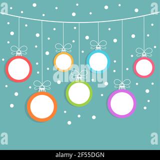 Christmas balls background. Vector illustration Stock Vector