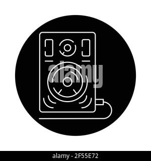 Column color line icon. Podcasting. Sign for web page, mobile app, button, logo. Editable stroke. Stock Vector