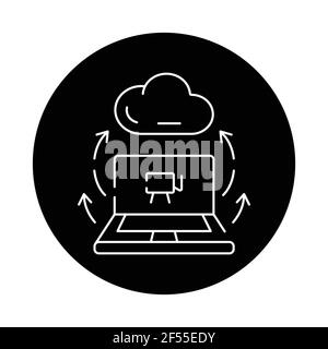 Podcast storage color line icon. Podcasting. Sign for web page, mobile app, button, logo. Editable stroke. Stock Vector
