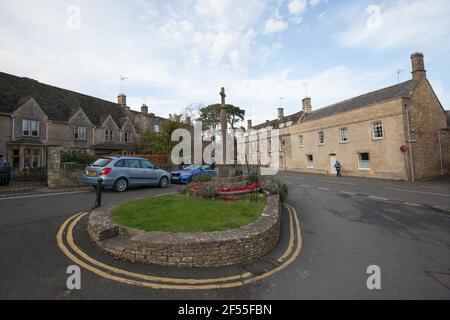 Views of house in Northleach, Gloucestershire in England Stock Photo