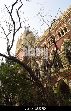 The Calcutta High Court, Kolkata, West Bengal, India. It is the oldest High Court in India. It was established on 1st July, 1862 under the High Court' Stock Photo