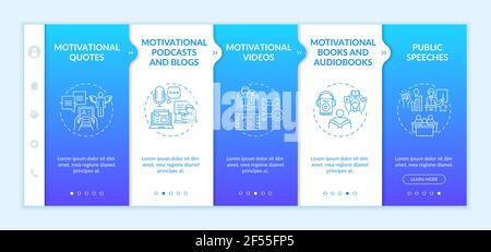 Motivation speeches for audience onboarding vector template Stock Vector