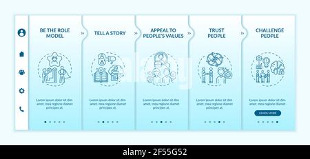 Inspiration speeches for audience onboarding vector template Stock Vector