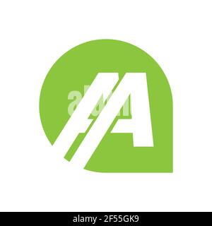 Unique modern geometric creative elegant letter A logo template. Vector icon. Stock Photo
