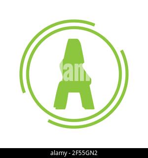 Unique modern geometric creative elegant letter A logo template. Vector icon. Stock Photo