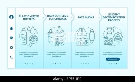 Top environmental challenges onboarding vector template Stock Vector