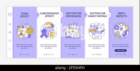 Microplastics health effects onboarding vector template Stock Vector