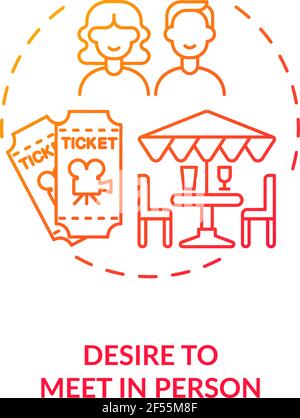 Desire to meet in person concept icon. Stock Vector
