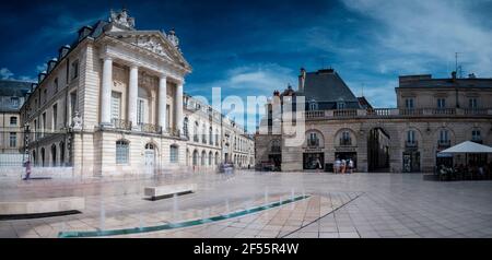 France, Cote-dOr, Dijon, Town square in front of Palace of Dukes and Estates of Burgundy Stock Photo