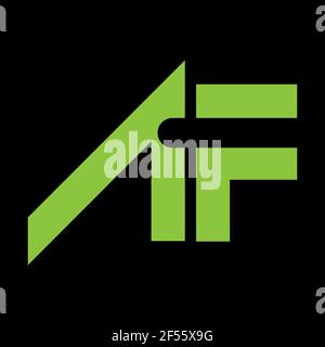 AF logo design vector illustration template. Creative A F letters ...