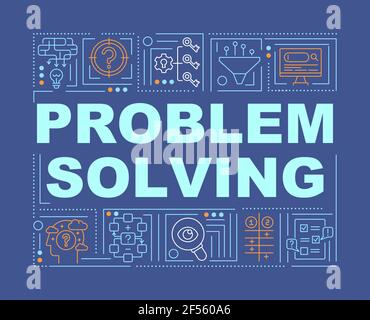 Problem solving methods word concepts banner Stock Vector
