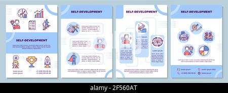 Self-development brochure template Stock Vector
