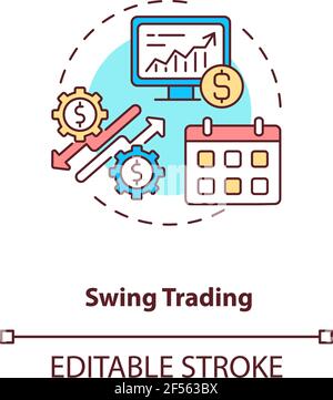 Swing trading concept icon Stock Vector