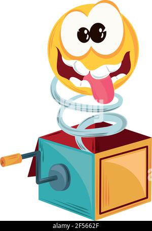 fools day jester in box Stock Vector