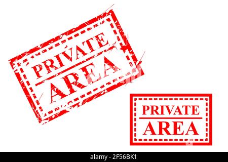 Rusty 2 Rubber Stamp, Private Area Stock Vector