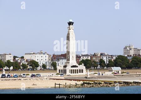 The Portsmouth Naval Memorial on Southsea Common, Portsmouth, Hampshire UK - The memorial commemorates naval officers ranks and ratings of Portsmouth Stock Photo