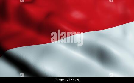 3D Illustration of a waving Austria State flag of Salzburg Stock Photo