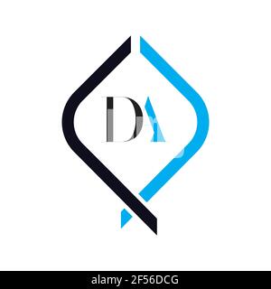 Initial Monogram Letter DA Logo Design Vector Template. DA Letter Logo Design Stock Photo