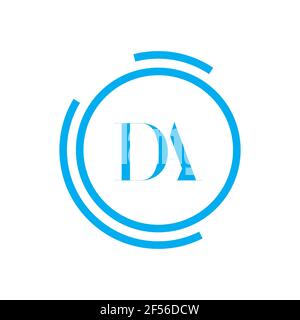 Initial Monogram Letter DA Logo Design Vector Template. DA Letter Logo Design Stock Photo