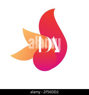Initial AD DA modern monogram and elegant logo design, Professional Letters Vector Icon Logo on background. Stock Photo