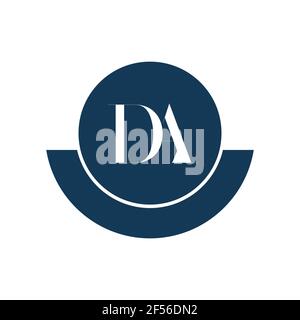 Initial Monogram Letter DA Logo Design Vector Template. DA Letter Logo Design Stock Photo
