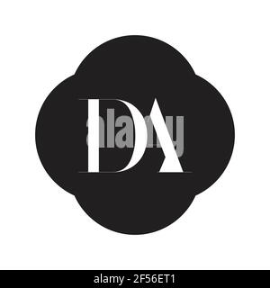 Initial Monogram Letter DA Logo Design Vector Template. DA Letter Logo Design Stock Photo