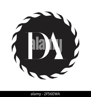 Initial Monogram Letter DA Logo Design Vector Template. DA Letter Logo Design Stock Photo