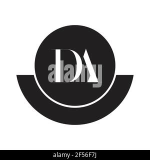 Initial Monogram Letter DA Logo Design Vector Template. DA Letter Logo Design Stock Photo
