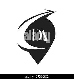 Initial Monogram Letter DA Logo Design Vector Template. DA Letter Logo Design Stock Photo