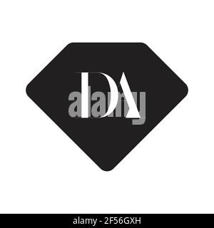 Initial Monogram Letter DA Logo Design Vector Template. DA Letter Logo Design Stock Photo