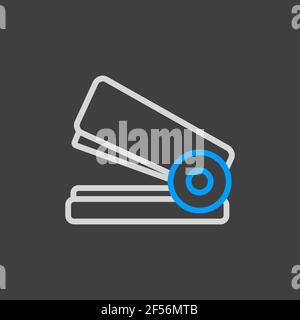Stapler outline icon. Workspace sign. Graph symbol for your web site design, logo, app, UI. Vector illustration, EPS10. Stock Vector
