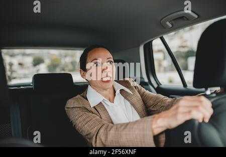 Scared back seat car hi-res stock photography and images - Alamy