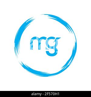 MG Letter Logo Design. Initial letters MG logo icon. Abstract letter MG M G minimal logo design template. M G letter design vector with black colors. Stock Photo