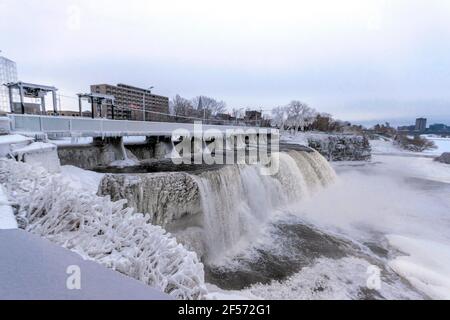 A snow covered Sussex landscape with a blue sky overhead Stock Photo ...