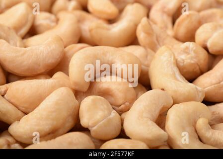 Close up of roasted cashew nuts Stock Photo