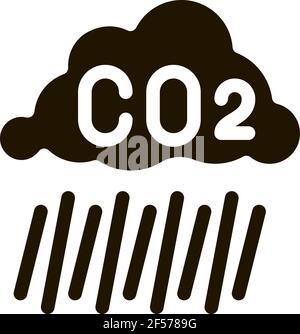 acid rain icon Vector Glyph Illustration Stock Vector