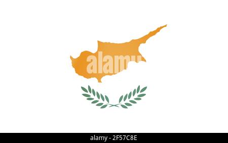 Cyprus grunge flag set on a white background. Vector illustration. Stock Vector