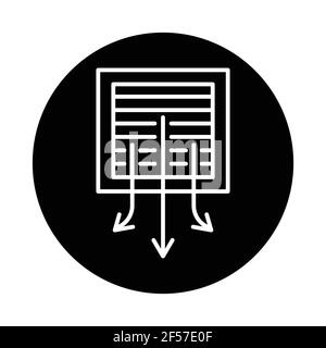 Ceiling fan color line icon. Sign for web page, mobile app, button, logo. Editable stroke. Stock Vector