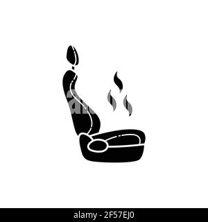 Heated car seat olor line icon. Pictogram for web page, mobile app, promo. UI UX GUI design element. Editable stroke. Stock Vector