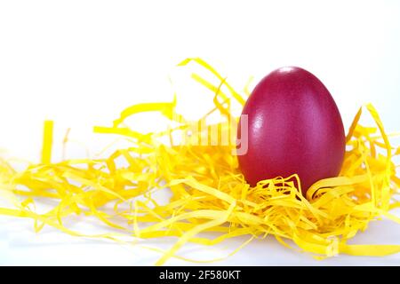 purple colored egg Stock Photo
