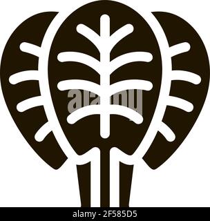 lettuce leaves glyph icon vector illustration Stock Vector Image & Art ...